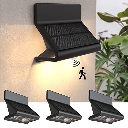 AURAXY Outdoor Solar Security Lights Motion Sensor, Waterproof LED Wall Lights, Wireless Solar Light for Home Safety, Ideal for Yard Garden Garage Porch Front Door Backyard - size: 4 Pack