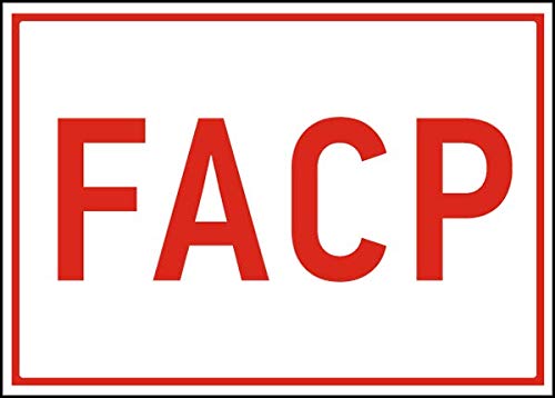 Vinyl Stickers - Bundle - Safety and Warning & Warehouse Signs Stickers - FACP Sign - 10 Pack (3.5" x 5") - size: 3.5"x5"