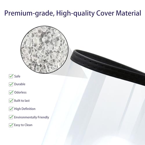 Goodsmart 12 Packs Cafe-Style Menu Covers, 2Pages/4Views Standard 8.5''x 14”Menu Holders, Durable Double-Stitched Edges, Crystal Clear Vinyl Protection, Easy-Insert Design Ideal for Restaurants(12PCS)