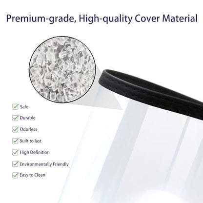 Goodsmart 12 Packs Cafe-Style Menu Covers, 2Pages/4Views Standard 8.5''x 14”Menu Holders, Durable Double-Stitched Edges, Crystal Clear Vinyl Protection, Easy-Insert Design Ideal for Restaurants(12PCS)