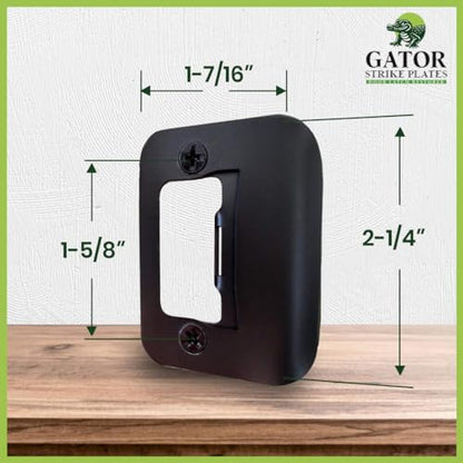Gator Door Strike Plate 2-1/4" Latch Restorer, Oil Rubbed Bronze, 1-Pack - color: Oil Rubbed Bronze