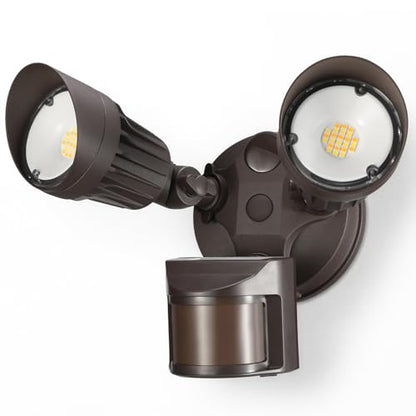 LEONLITE 3CCT Motion Sensor Security Lights Dusk to Dawn IP65 Bronze - color: Bronze (3000K/4000K/5000K)