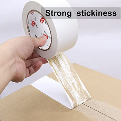 2 Pack Duct Tape Heavy Duty,9 Mil Thickness,2 Inches x 30 Yards,Strong Industrial Strength,Flexible,No Residue,Waterproof and Tear by Hand,Multi-Use for Indoor & Outdoor Repairs(White) - color: White