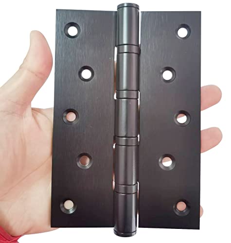 Heavy Duty Door Hinges Stainless Steel Ball Bearing Hinges 6 Inch Door Hinge for Interior & Exterior Doors Square Corners,Heavy Duty Wood Door with Mounting Hardware 2 Pack (Black, 6 Inch) - color: Black, size: 6 Inch