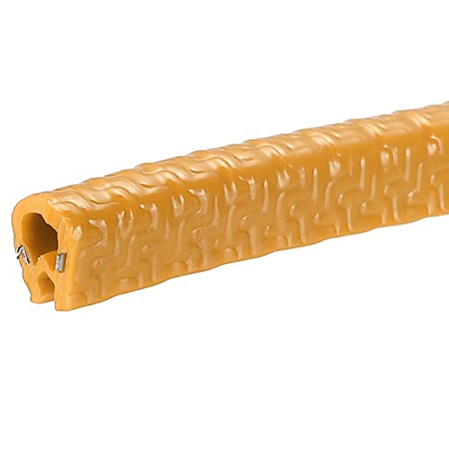 uxcell Edge Trim Orange U Shape Edge Protector Rubber with Steel Clips Fits 1/64"-1/16" Edge 8.2Ft/2.5Meter Length Door Edge Guards - color: Orange, size: 8.2 Ft