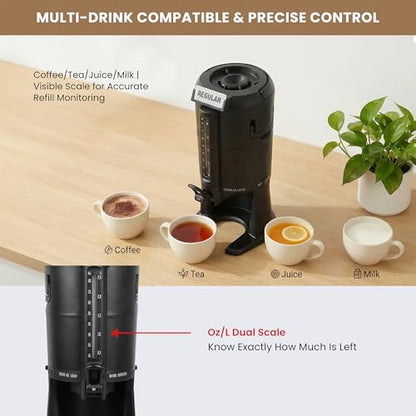 2.5L Thermal Insulated Beverage Dispenser – 12H Hot/Cold, 304 SS, Multi-Drink (Coffee/Tea/Juice/Milk), Commercial, Visible Scale, Drip-Free Tap. Ideal for Hotels, Cafes, Offices, Buffets