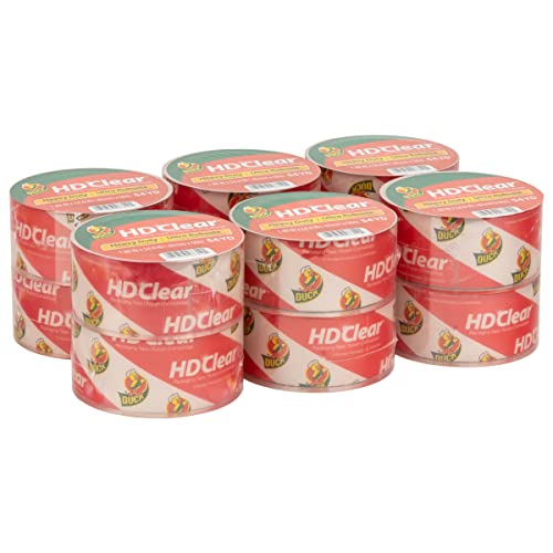 Duck HD Clear Heavy Duty Packing Tape Refill Rolls, 2 in Wide, 12 Rolls - size: 12 Rolls, style: Refill