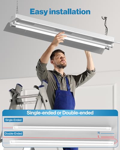 Sunco 50 Pack 4 Foot T8 LED Tube Light Bulbs, 5000K, 20W, Hybrid A+B - color: 5000k Daylight