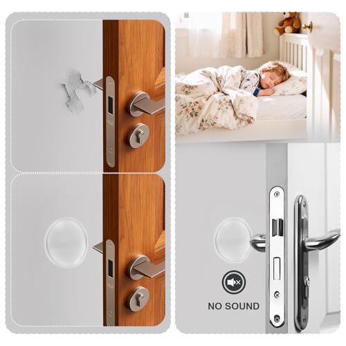 8 Pack 2" Clear Door Stoppers for Wall, Door Knob Wall Protectors - color: Clear