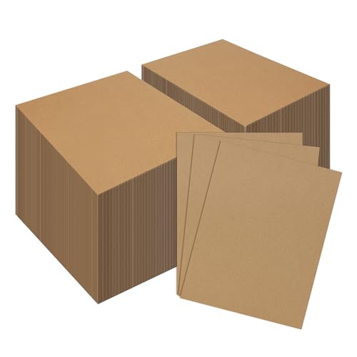 RLAVBL 200 Pack 8.5x11 Corrugated Cardboard Sheets, Flat Cardboard Inserts for Shipping, Mailing, Packing, DIY Crafts - color: Brown-200 Pack, size: 8.5x11