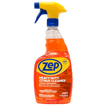 Zep Heavy-Duty Citrus Cleaner - 32 Ounces (Case of 12) ZUCIT32 - Removes Oil, Grease, Adhesive and Kitchen Soil… - size: 32 Fl Oz (Pack of 12)