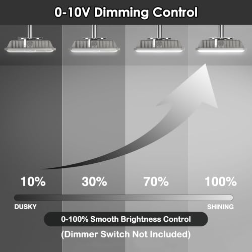 LED Canopy Lights, 100W, 14000LM, 5000K, 0-10V Dimmable - size: 100W 1Pack