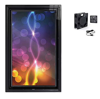 The Display Shield 19-32 Inch Vertical Outdoor Digital Menu Enclosure & Fan - color: With Cooling Fan, size: 19-32"