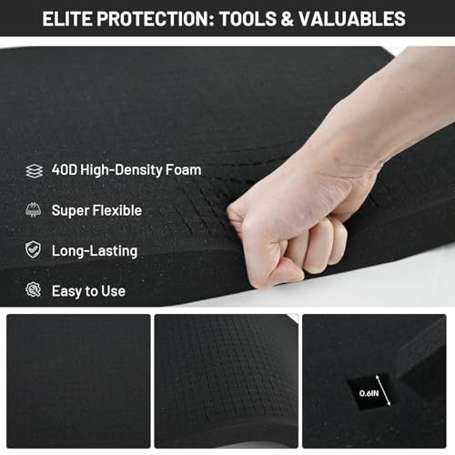 8 PCS 16x12x2 Inch Pick and Pluck Foam Inserts for Cases - Professional-Grade Tool, Game Box & Drawer Organizer - size: 8pcs(16x12x2 In)