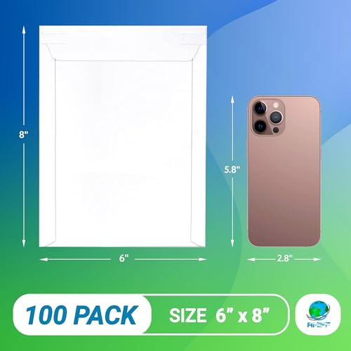 Rigid Mailers with Self-Seal, White 6 x 8 Inches, 25 Pack, 550 GSM Thick Paperboard Envelopes for Documents, Photos, CDs - color: White, size: 6" x 8" / 25 Pack