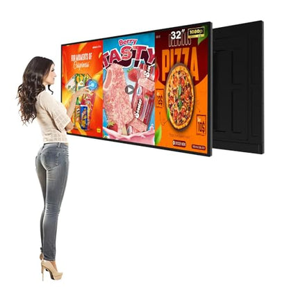 32inch Digital Display, 700nits High Brightness Touchscreen Indoor Digital Signage, LCD Advertising Display, CMS/USB/WiFi/Port Player, Smart Split Screen, 7/24 Timer Switch - size: 32" 700nits Touchscreen