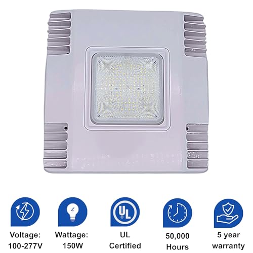 150W LED Canopy Light, 24,000LM, 5700K Daylight, Waterproof