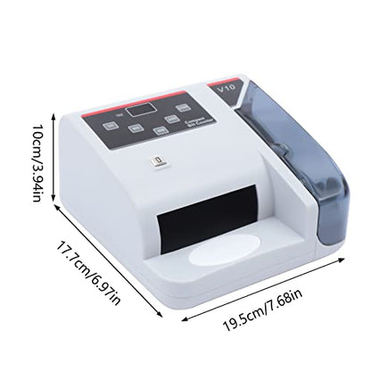 Money Counter Machine, Cash Counter Bill Counting Machine with Counterfeit Detection & Digital Display for Multi-Currency, Add Mode, Counting Speed 600 PCS/MIN