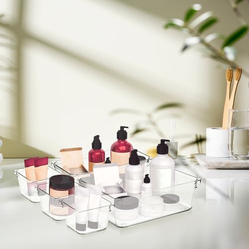 8 Pack Drawer Organizers, 3"X 9" Clear Acrylic Storage Bins - size: 3"X 9"
