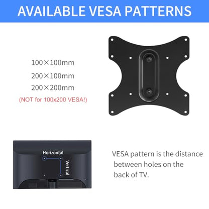 Suptek Ceiling TV Mount Fits Most 23-43 inch LCD LED Plasma Panel Display with Max VESA 200x200mm Loaded up to 35kg/77.16lbs Height Adjustable MC3260 - size: Max 43" TV