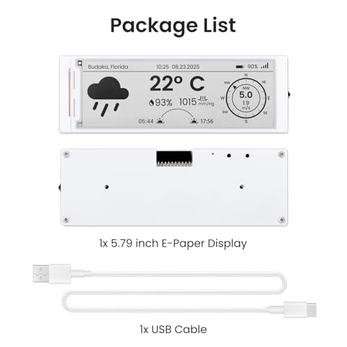 ELECROW ESP32 E-Ink Display 5.79 Inch E-Paper HMI Display Black/White Color - size: 5.79″ E-Ink Display