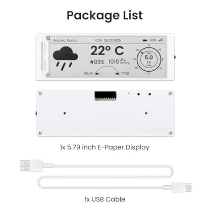ELECROW ESP32 E-Ink Display 5.79 Inch E-Paper HMI Display Black/White Color - size: 5.79″ E-Ink Display
