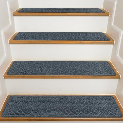 Stair Treads for Wooden Steps Indoor, KOOTETA 15 Pack 8" X 30" Non Slip - color: Dark Grey-n, size: 8" x 30"