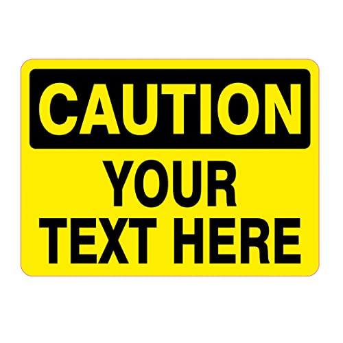 Custom Caution Stickers, Create Your Own Signs, Personalized Outdoor Signs, Danger High Voltage Stickers, Waterproof