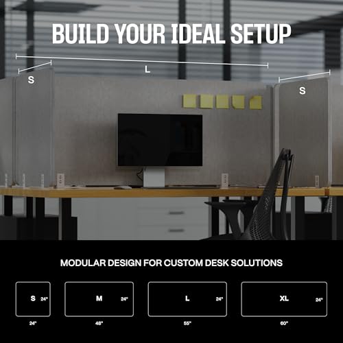 Universal Desk Privacy Panel – Heavy-Duty Desk Divider & Office Partition - Privacy Screen for Workspaces & Cubicles (1-Pack, 24" x 24") - size: 24" x 24"