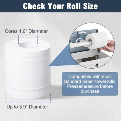 Double Toilet Paper Holder Wall Mount,Hold Two Rolls*4.5”,White - color: White