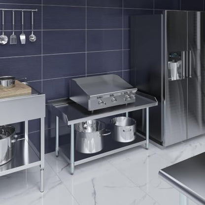 48" x 24" Stainless Steel Equipment Stand, 24" Tall - size: 48"x24"