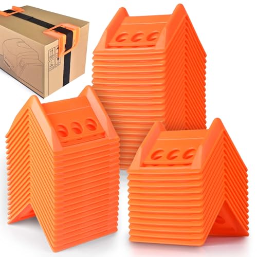 CONLI 50 Pack Edge Corner Protectors for Cargo Load Truck Shipping, Flatbed Accessories Plastic Flatbed Edge Protector Used Together with Webbing to Protect Cargo