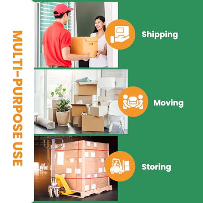 NEXUSWAY 4 Rolls 18'' Shrink Wrap for Moving - Stretch Film Pallet Wrap Roll Heavy Duty 1000 feet 80 Gauge Industrial Strength up to 800% Stretch 20 Microns for Shipping Moving Furniture - style: Pack of 4