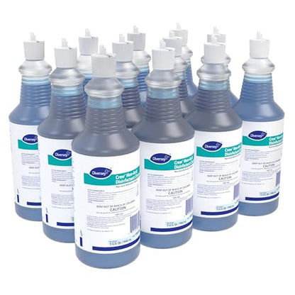 CREW Diversey 100925283 Neutral Non-Acid Bowl & Bathroom Disinfectant, 32 oz Squeeze Bottle, 12/CT - size: 32 Fl Oz (Pack of 12)