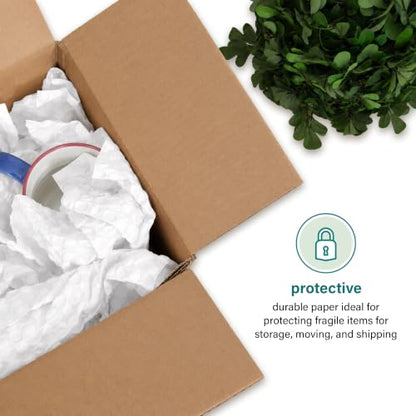 Elementree Paper Bubble Wrap Sheets for Packing, Moving, & Shipping - 12" x 12" x 250' - Eco-Friendly White Bubble Paper - Recyclable Cushioning Wrap - Made in the USA (01944) - size: 12" x 12" x 250' White