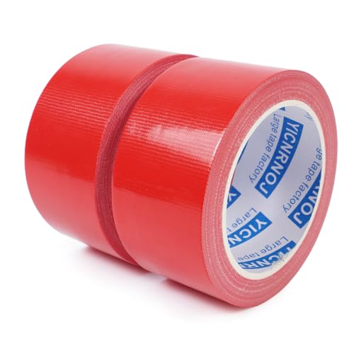 2-Pack 2 in 22 Yds Red Duct Tape, Strong & No Residue - color: Red