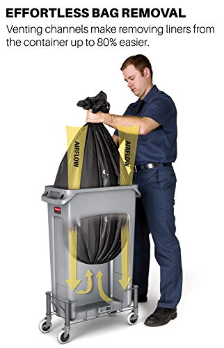 Rubbermaid Commercial Products Slim Jim Can, Blue, 23-Gal, Pack of 4 - color: Blue, size: 23 Gal