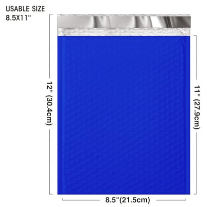 Metronic Bubble Mailer 8.5x12 25 Pack Self-Seal Padded Envelopes Royal Blue - color: Blue, size: 8.5x12" 25PC