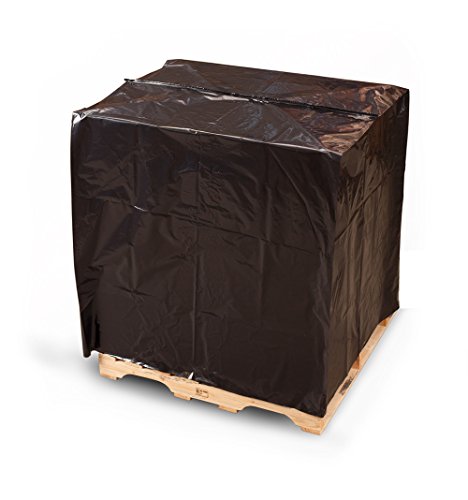 51" X 49" X 73" 2 Mil Black UVI/UVA Pallet Covers (55 Bags) - Laddawn 10890