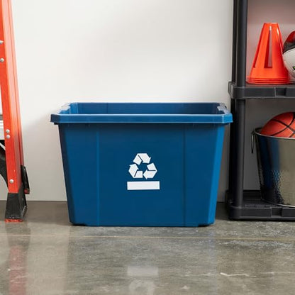 Gracious Living Recycling Bin Container, Plastic Trash Can, 17 Gallon - size: 1 Pack