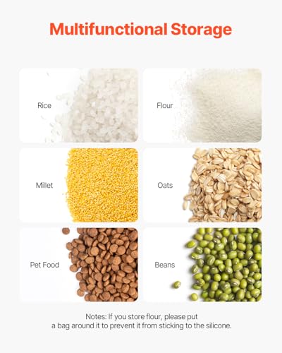 VEVOR 27 Gallon Food Storage Container, 500 Cup Commercial Ingredient Bin - size: 27 Gallon
