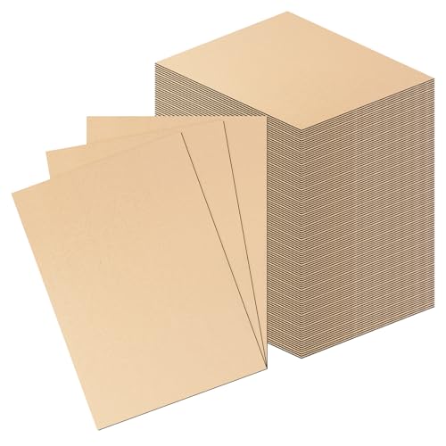100 Pack 3.5x4.5 Inch Corrugated Cardboard Sheets Flat CardBoard Inserts - size: 3.5x4.5 Inch