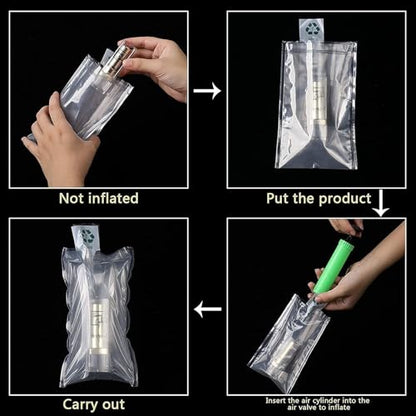 Miupoo Packaging Air Bags,Clear Plastic Inflatable Air Packaging Protector Bag with Free Pump Cushion,Air Cushion Blocking Packaging Bag (Multiple sizes) - size: Multiple sizes