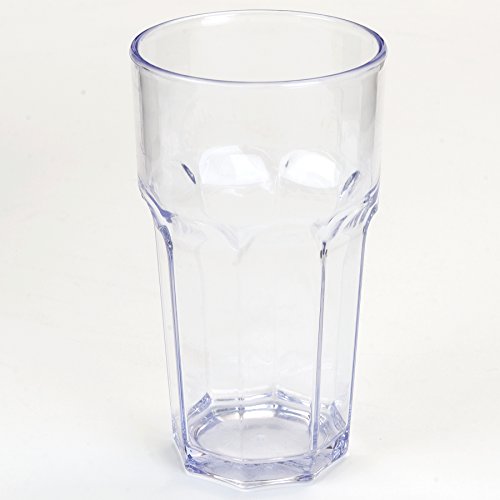 Carlisle FoodService Products Louis Tall Tumbler for Restaurants, Catering, Kitchens, Plastic, 22 Ounces, Clear, (Pack of 24) - size: 22 Ounces, style: 24 Pack