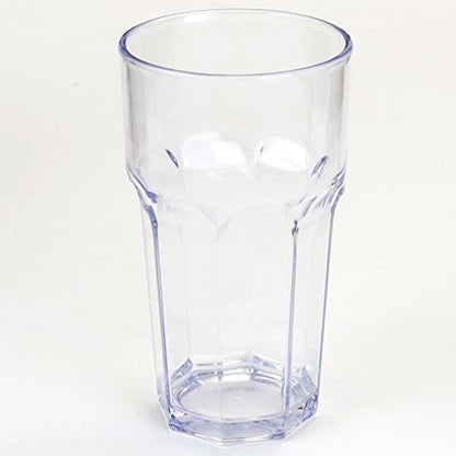 Carlisle FoodService Products Louis Tall Tumbler for Restaurants, Catering, Kitchens, Plastic, 22 Ounces, Clear, (Pack of 24) - size: 22 Ounces, style: 24 Pack