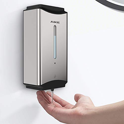 AIKE Heavy Duty Automatic Soap Dispenser,37oz for Bathroom,Polished Steel - color: Polished Stainless Steel