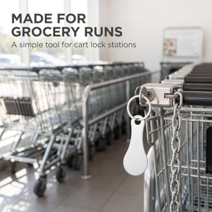 1Pc Stainless Steel Shopping Trolley Token, Metal Coin Holder Couple Key Chain DIY Shopping Cart Token, Wine Bottle Opener Bag Pendant(silver)