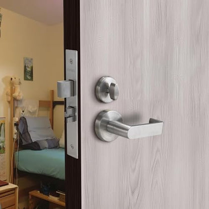 SOPHIA Commercial/Residential Heavy Duty Mortise Lockset Door Lever Lock Non-Handed Grade 1 - Rose Only Keyed Lever Lockset, ADA, US32D Satin Chrome Finish for Dormitory Front Door