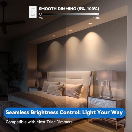 CycevSun 2 Inch Recessed Lights Anti-Glare COB Canless Spotlight, 6 Pack - color: White, size: 2 Inch