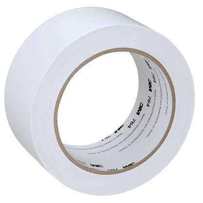 3M General Purpose Vinyl Tape 764, White, 2 in x 36 yd, 5 mil, 1 Roll - color: White, size: 2 in x 1296 in